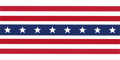 American flag with horizontal stripes and stars
