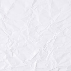 Obraz premium Crumpled white paper texture background, isolated on white background 