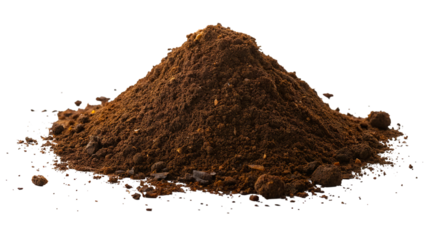 Pile of Soil Isolated on Transparent Background