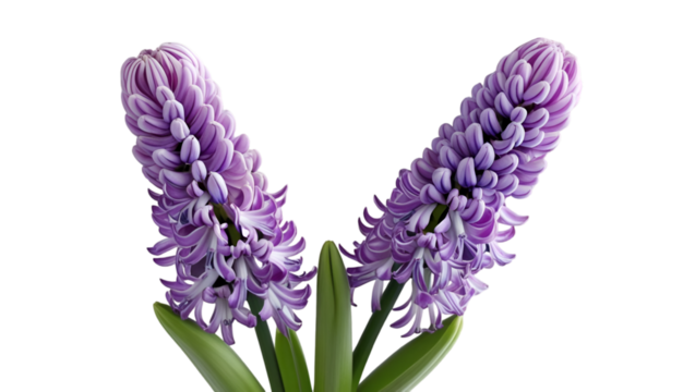 Single hyacinth cluster isolated on white background