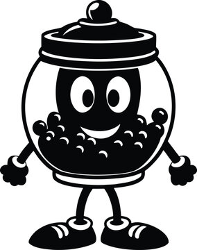 Vector cartoon gumball machine character