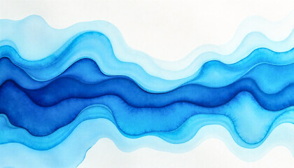 Naklejka premium Abstract Blue Wave Background with Smooth Flow