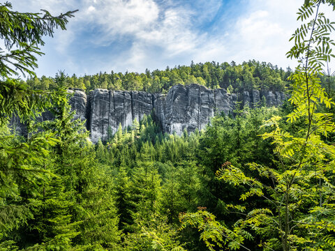 Adrspach-Teplice Rocks, Czech Republic, Europe in summer season.