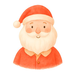 Santa Claus Watercolor Collection – Holiday Illustration in Soft Pastel Style