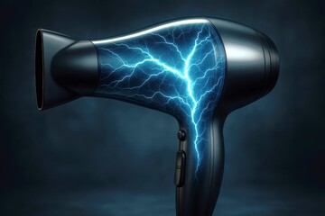 Innovative hairdryer design features electric fusion and striking lightning effects