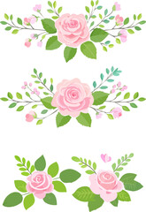 Pink Rose Floral Bouquet Design.
