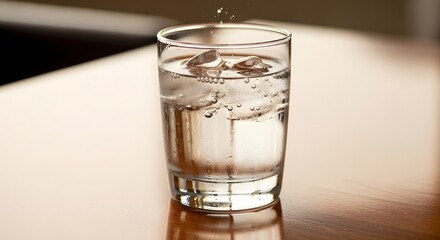 Refreshing Glass of Iced Water (AI Generated)