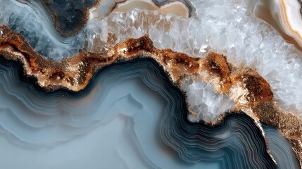 Fototapeta premium Vibrant mineral formations reveal intricate patterns and textures, highlighting the natural beauty and unique colors found in geology