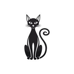 vector illustration of a black cat  cat photo image jpg .