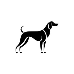 vector illustration of a black dog Logo, icon design, photo, wallpaper, theme.
