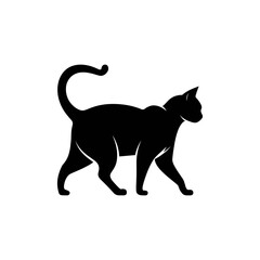 vector illustration of a black cat photo image jpg .