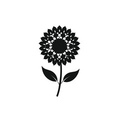Scabiosa flower silhouette icon