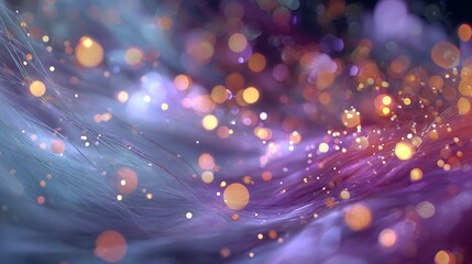 Abstract ethereal background of gentle hues and shimmering bokeh lights texture