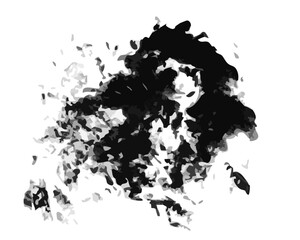 Hand-drawn brush stroke texture