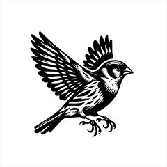 Obraz premium Stylized Flying Bird Vector Illustration.