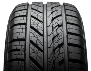 Close-Up of Sports Tire Tread Pattern Only, Cropped Detail View, Transparent PNG