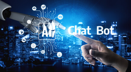AI Virtual Assistant Artificial Intelligence Chatbot Controlled by Prompt Engineering for Explainable Generative AI information and LLM Deep Learning Technology for Smart Business Work Support. Vouch