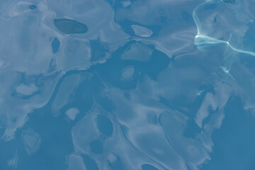 Sunlight creating beautiful ripples on the water surface.