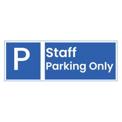 staff parking sign 