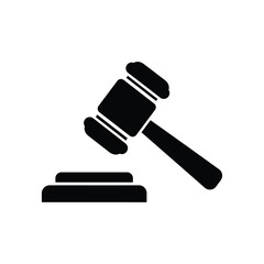 crisp clean stylish elegant modern detailed professional high quality A Simple Silhouette of a Gavel