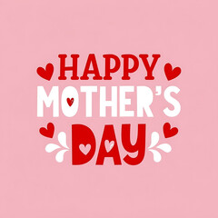 Fototapeta premium Pink love greeting card vector design with hearts and celebration text. AI generated