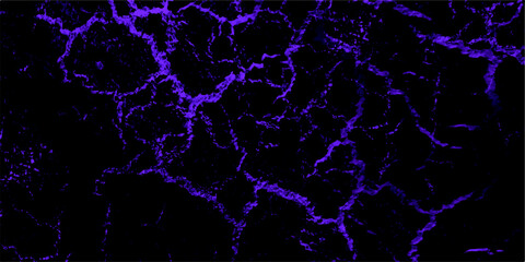 Top view of natural tiles stone floor in luxury seamless glitter pattern. Abstract Purple crack wall design on black background. Purple and black crack wall summary background heritage texture.