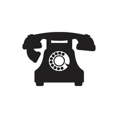 digital colorful vibrant crisp clean stylish elegant modern detailed professional high quality Retro Telephone Icon silhouette