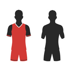 clean stylish elegant modern detailed professional high quality Sports Jersey Silhouette Athlete and Outfit Comparison