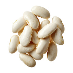 Fresh Cannellini Beans Isolated on White Background &ndash; Clean Food Concept
