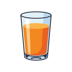 modern detailed professional high quality A Silhouette Style Image of a Glass of Orange Juice