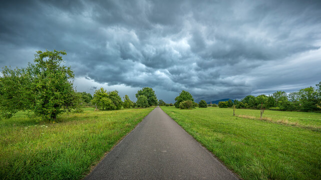 Approaching Storm over the Meadows of Kuppenheim-F&ouml;rch