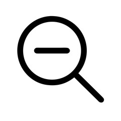 Zoom Out Icon &ndash; Magnifying Glass Minus Sign Vector Design