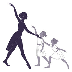 Silhouette Of A Dancer Teaching A Ballet Class © ANISUR