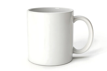 empty white mug on white background
