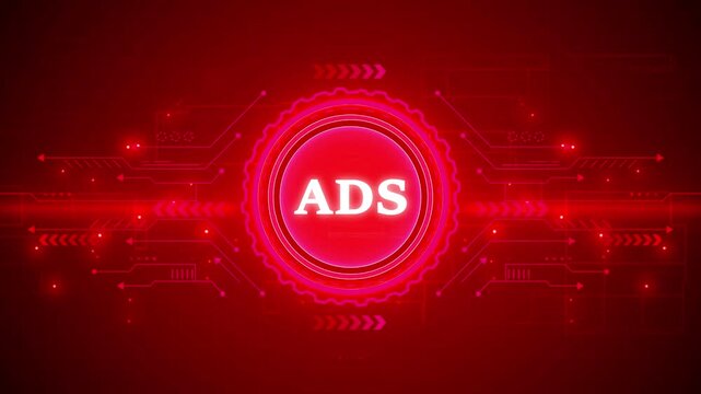 Programmatic Advertising concept. Business, Technology, Internet and network concept. map background. technology background with Cyberspace binary matrix letter bits.
