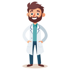 Male Doctor Cartoon Vector Illustration
