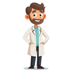 Male Doctor Cartoon Vector Illustration