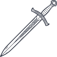 vector illustration of a sword