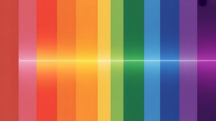 Vibrant Rainbow Color Spectrum with Horizontal Light Beam