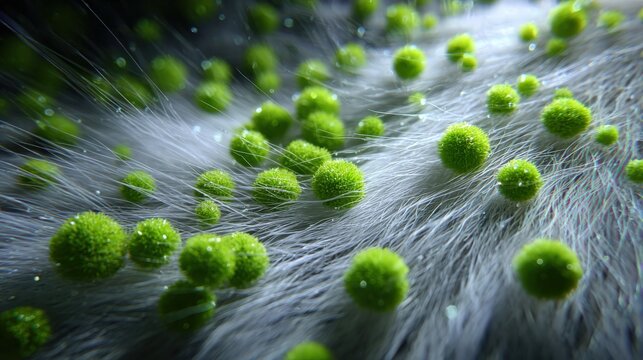 Green ringworm spores on fur highlight zoonotic infection risks
