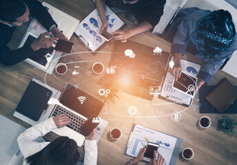 Digital business ecosystem integrating multiple business, ecosystem, and technology elements in a seamless digital network Vouch