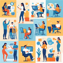 Survey Web Icon Set in Line Style. Collection of feedback Linear Icons, Including question, opinion, satisfaction, opinion, research, review, satisfaction, task, poll, answer and More. Editable Stroke