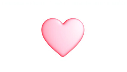red heart isolated on white background