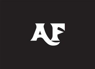 AF abstract vector logo monogram template