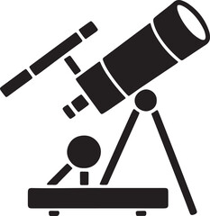 Exploring the Cosmos A Vector Telescope Icon for Astronomy Enthusiasts and Scientific Pursuits