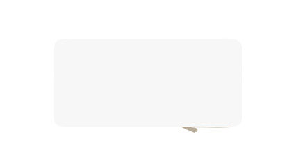 White rounded rectangle with shadow effect for graphic design and presentation background element use case