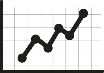 Business Sales Line Graph Vector – Monthly Revenue Growth Chart Illustration, Modern vector line graph showing business sales growth from January to December. Clean infographic design