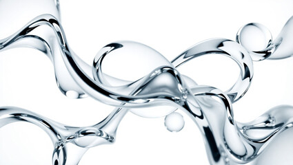 abstract background with silver waves