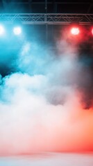 Fototapeta premium Stage lighting effects with colored vapor and smoke
