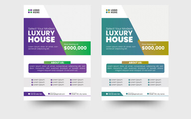 Real Estate Business Flyer Template, Property Sale Flyer Design, Real Estate Flyer Design bundle, property sale flyer, Real Estate Flyer Template Design Vector.